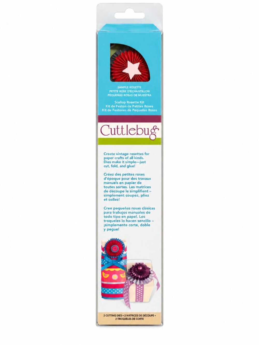 Cuttlebug Scallop Rosette Kit Provo Craft 2 Dies Paper Craft NIP